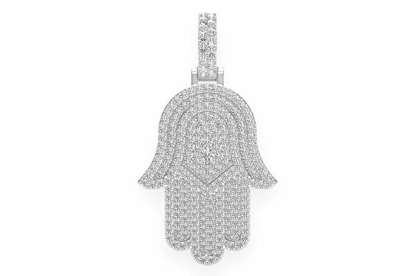 Erkals Jewellers Hamsa Pendant 18K Gold Diamond 3.75ctw