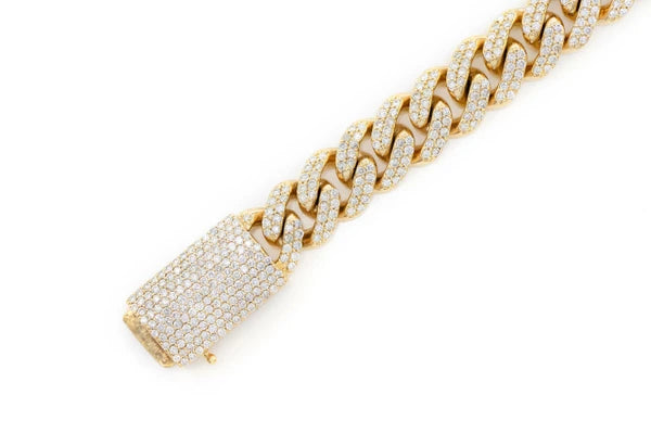 Erkals Jewellers 10mm Miami Cuban Link Diamond Bracelet 18K Gold 5.00ctw