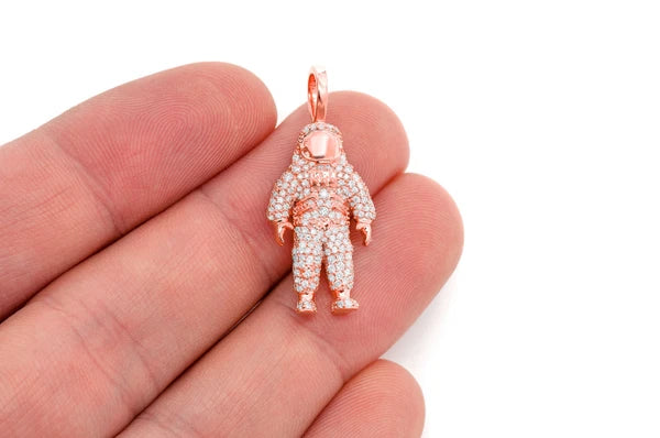 Erkals Jewellers Space Astronaut Pendant 18K Gold Diamond 1.00ctw