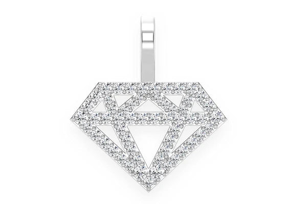 Pendentif Silhouette Diamant 0,35 ct Or Massif 14 Carats