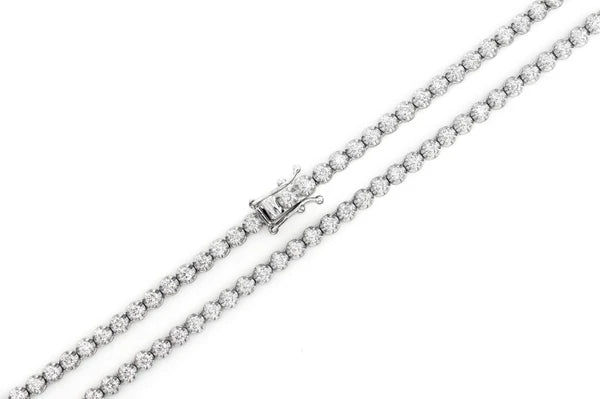Erkals Jewellers 4pt Crown Set Diamond Tennis Necklace 18K Gold 6.00ctw