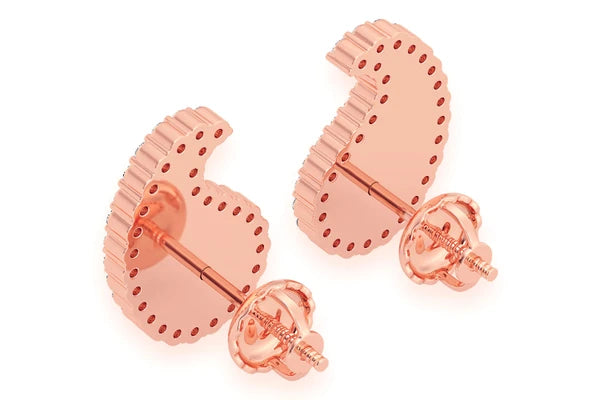Erkals Jewellers Paisley Stud Earrings 18K Gold 0.35ctw