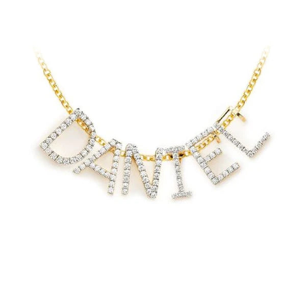 Erkals Jewellers Letters & Numbers Pendant 18K Gold Diamond 0.10ctw