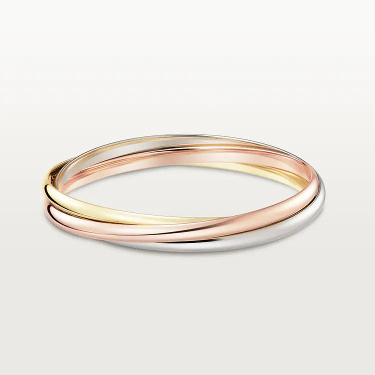 Cartier Trinity Bracelet Classic Model 18K White, Yellow & Rose Gold