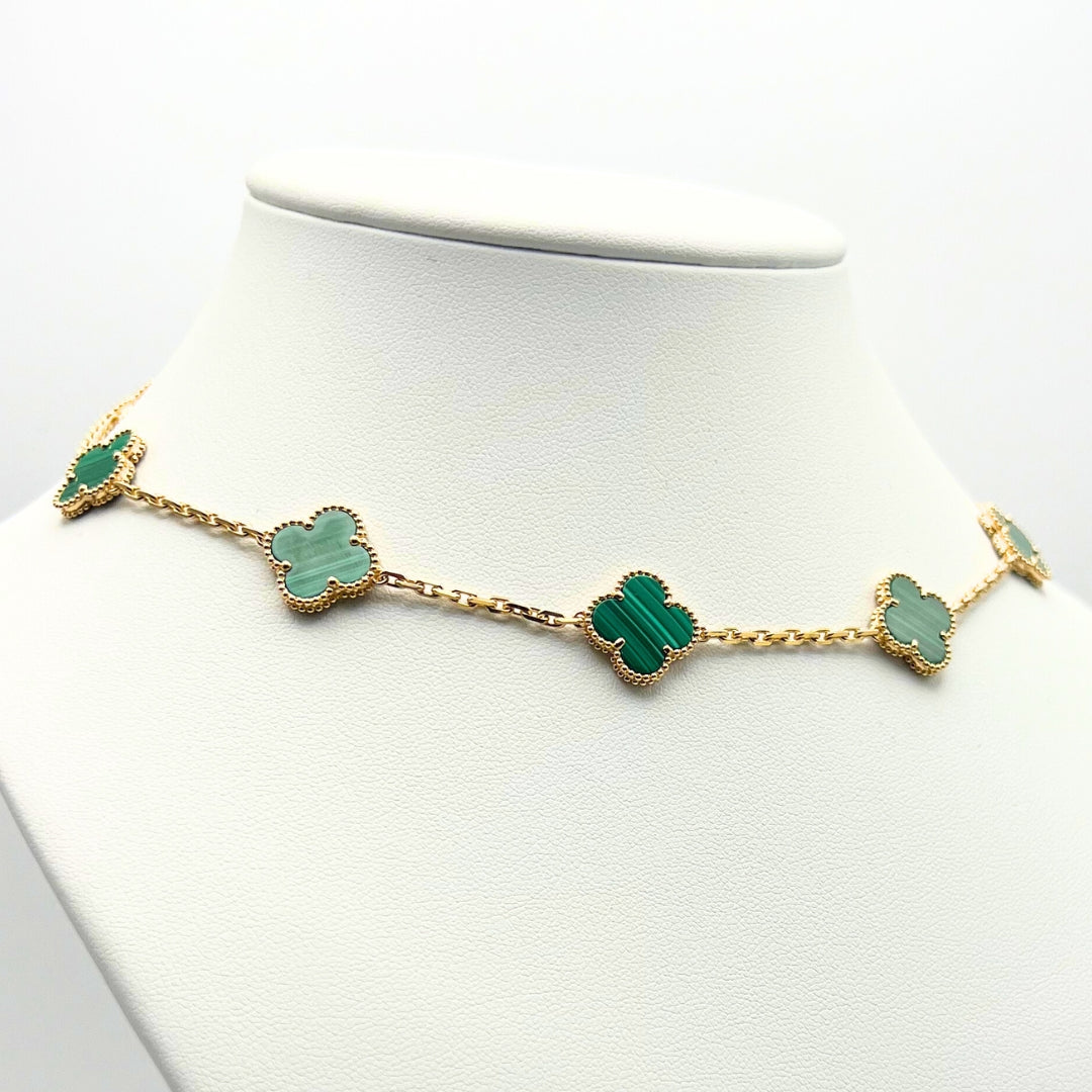 Van Cleef & Arpels Collar Vintage Alhambra 10 Motivos Malaquita Oro amarillo de 18 quilates