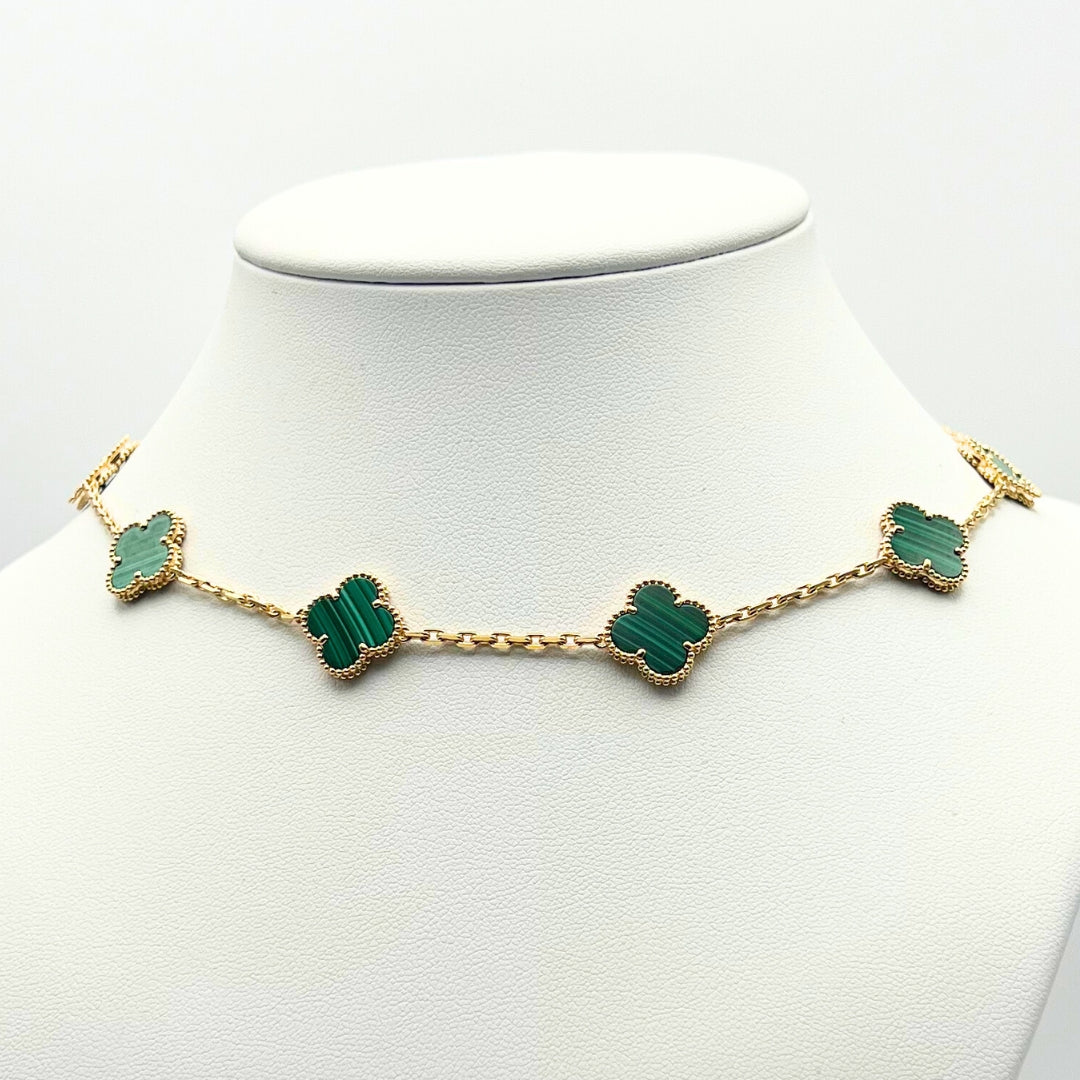Van Cleef & Arpels Collar Vintage Alhambra 10 Motivos Malaquita Oro amarillo de 18 quilates