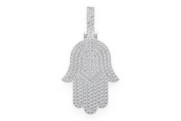 Erkals Jewellers Hamsa Pendant 18K Gold Diamond 10.00ctw