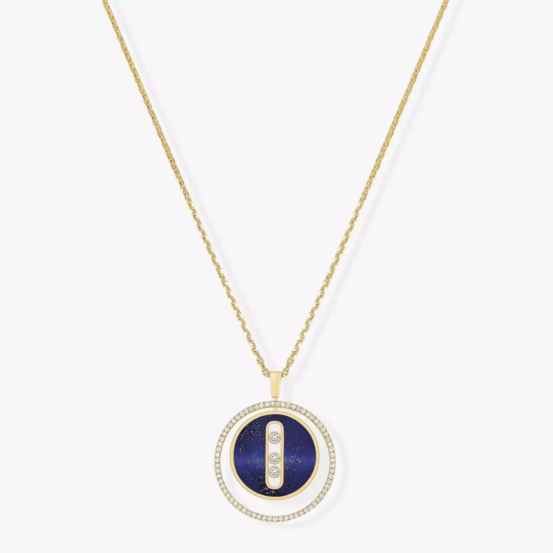 Lapis Lazuli Lucky Move MM Diamond Necklace 18ct Gold