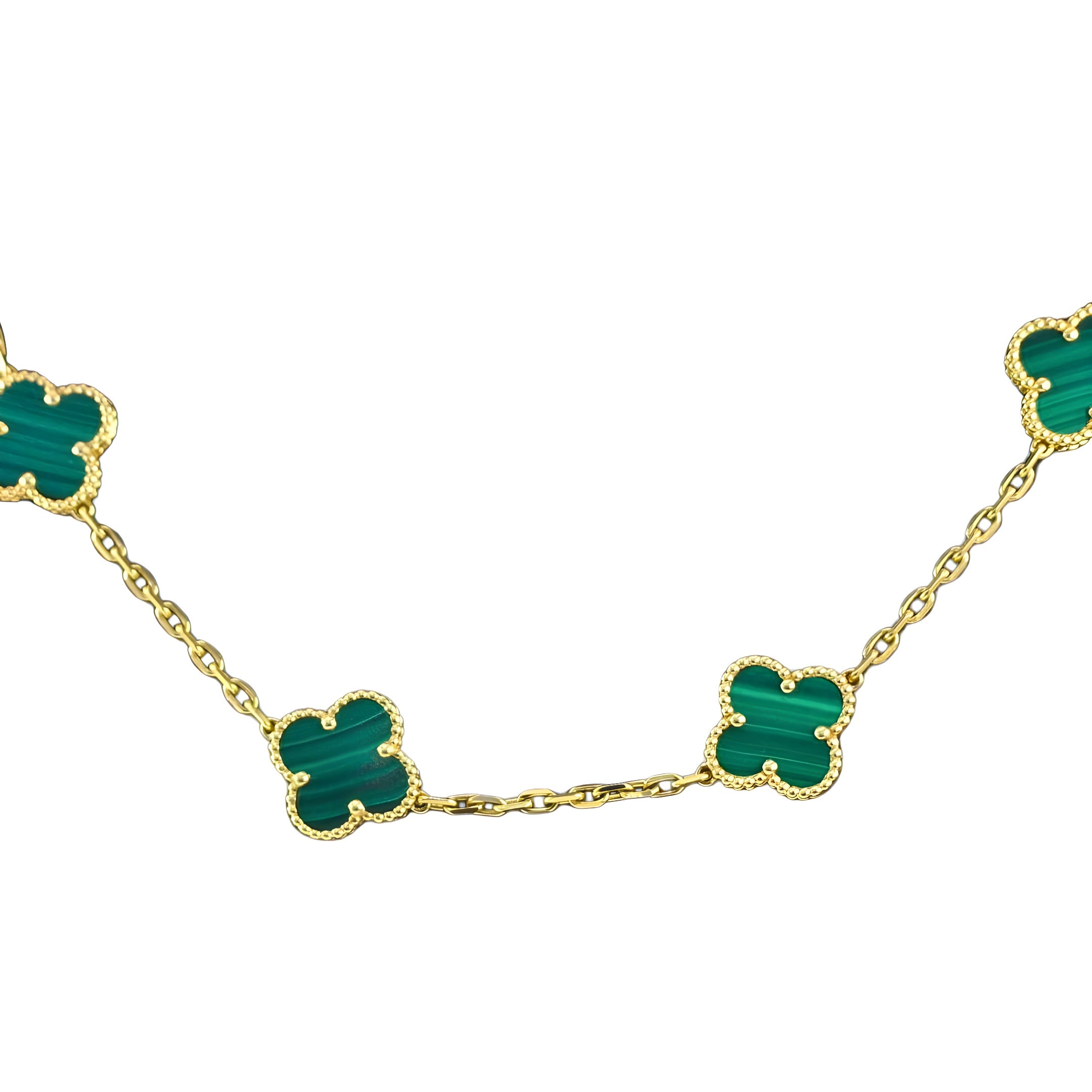 Van Cleef & Arpels Collar Vintage Alhambra 10 Motivos Malaquita Oro amarillo de 18 quilates