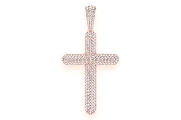 Erkals Jewellers Bubbly Cross Pendant 18K Gold Diamond 8.50ctw