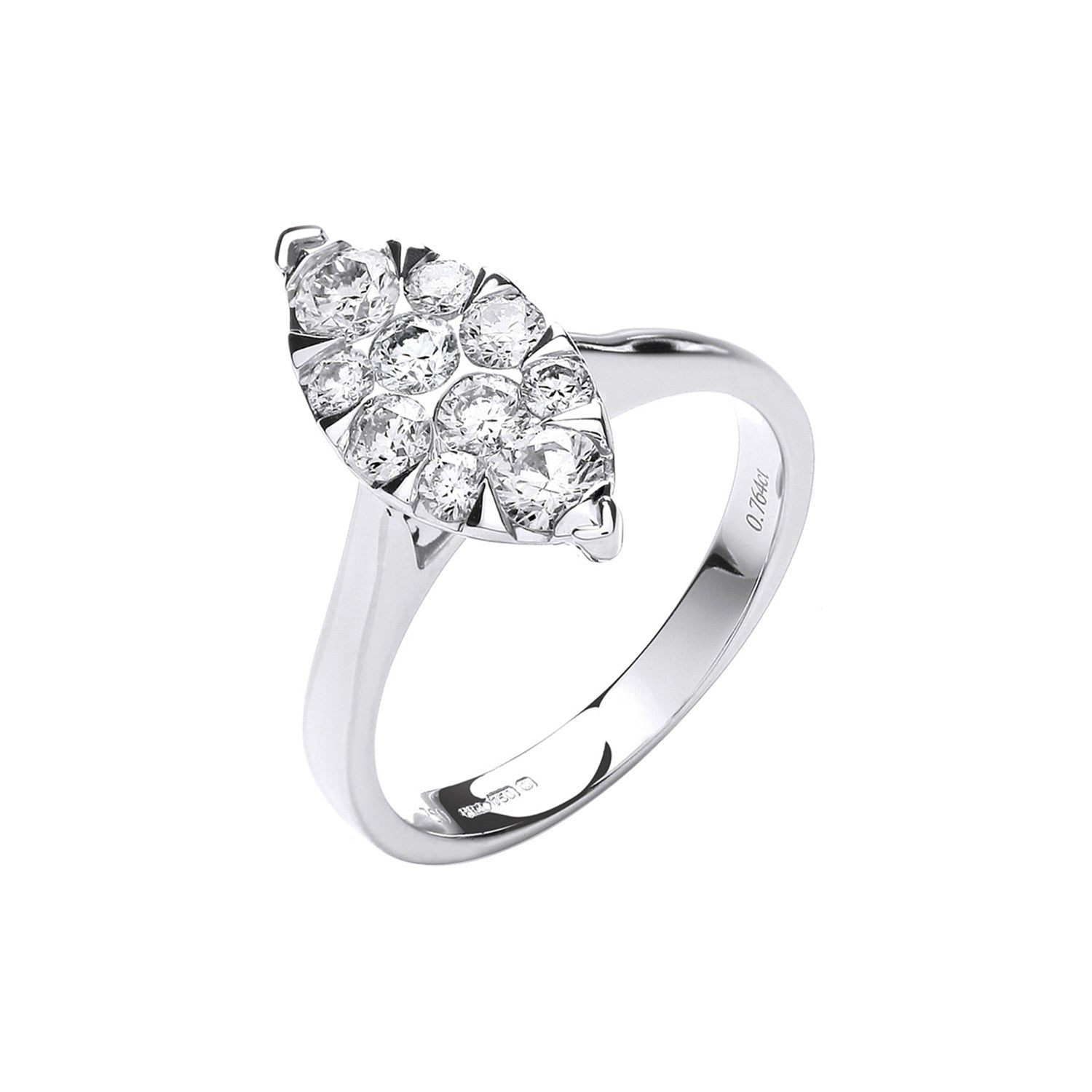 18ct White Gold 0.75ct Diamond Dress Ring