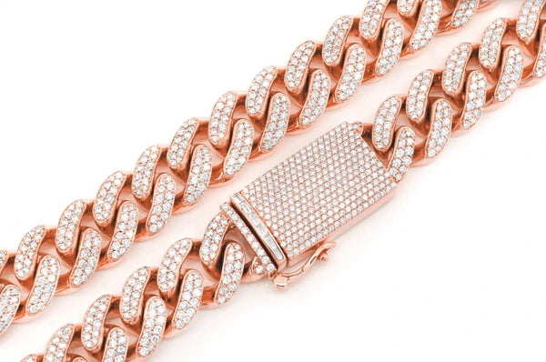 Erkals Jewellers 18mm Miami Cuban Diamond Necklace 18K Gold 37.00ctw