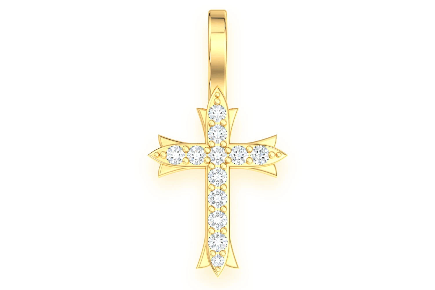Erkals Jewellers Triple Point Cross Pendant 18K Gold
