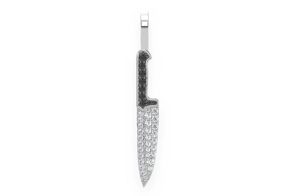 Erkals Jewellers Kitchen Cutting Chef's Knife Diamond Pendant 18K Gold 0.25ctw