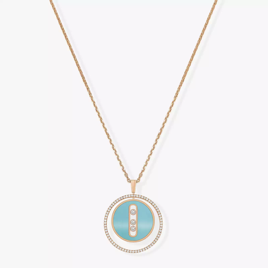 Turquoise Lucky Move MM Diamond Necklace 18ct Gold