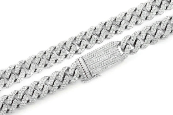 Erkals Jewellers 10mm Miami Cuban Diamond Necklace 18K Gold 14.00ctw