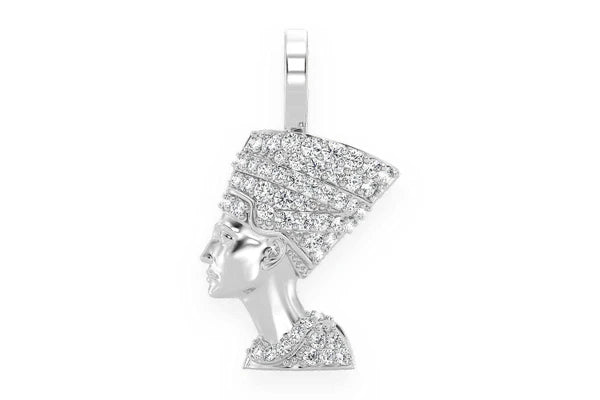 Erkals Jewellers Nefertiti Egyptian Queen Pendant 18K Gold Diamond 0.25ctw