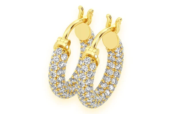 Erkals Jewellers Bubbly Eternity Hoop Earrings 18K Gold 2.00ctw