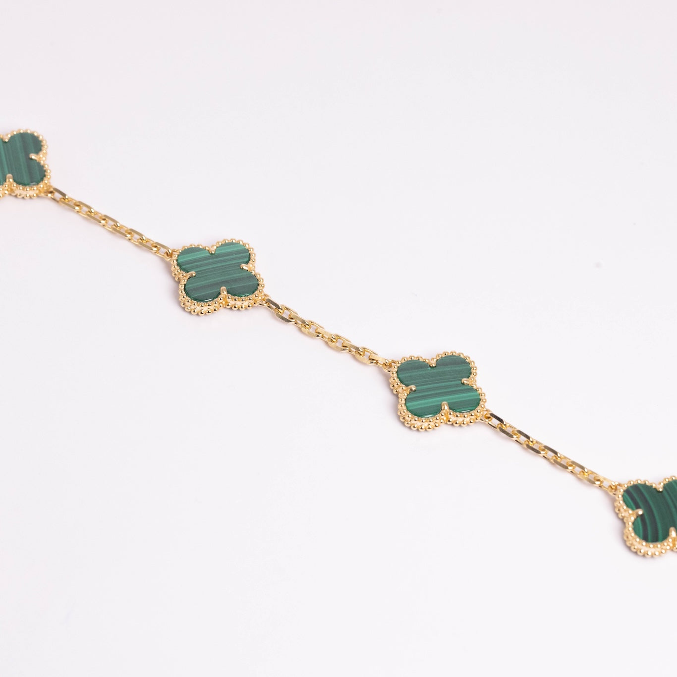 Van Cleef & Arpels Pulsera Vintage Alhambra 5 Motivos Malaquita Oro amarillo de 18 quilates