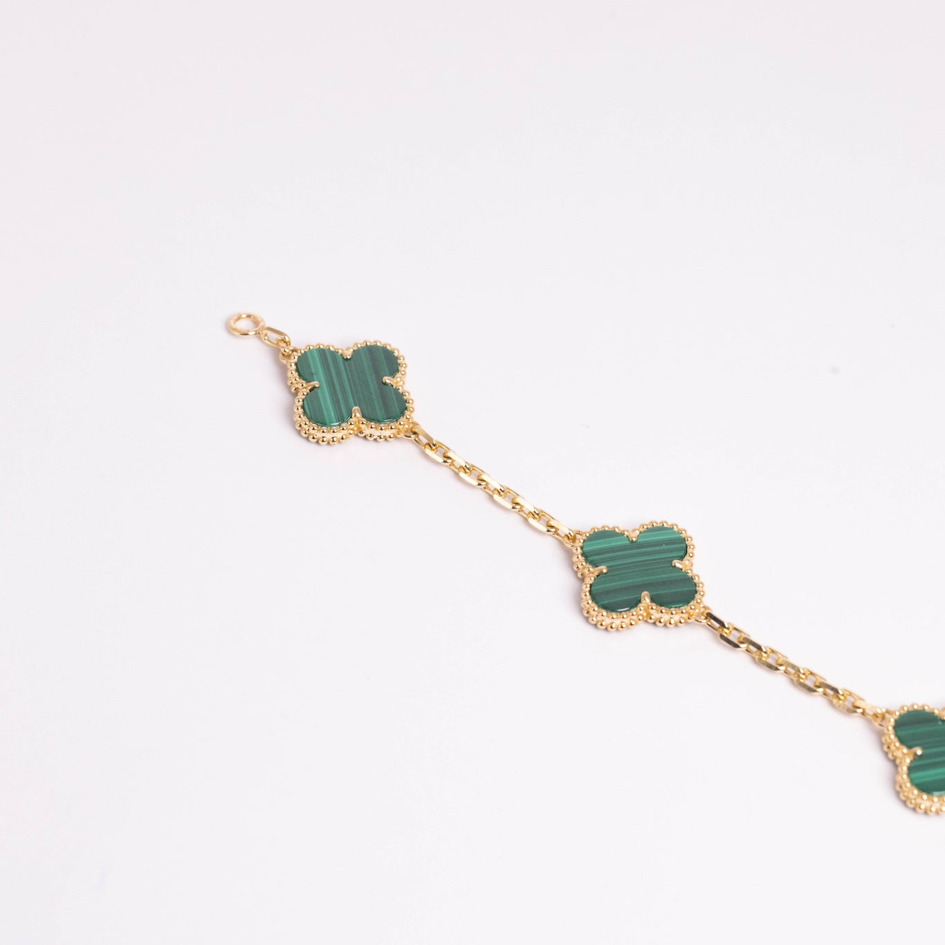 Van Cleef & Arpels Pulsera Vintage Alhambra 5 Motivos Malaquita Oro amarillo de 18 quilates