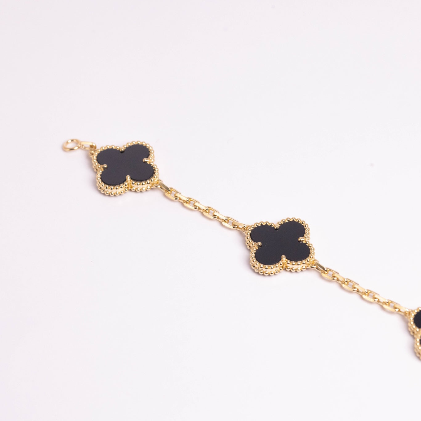 Van Cleef & Arpels Pulsera Vintage Alhambra 5 Motivos Ónix Oro amarillo de 18 quilates