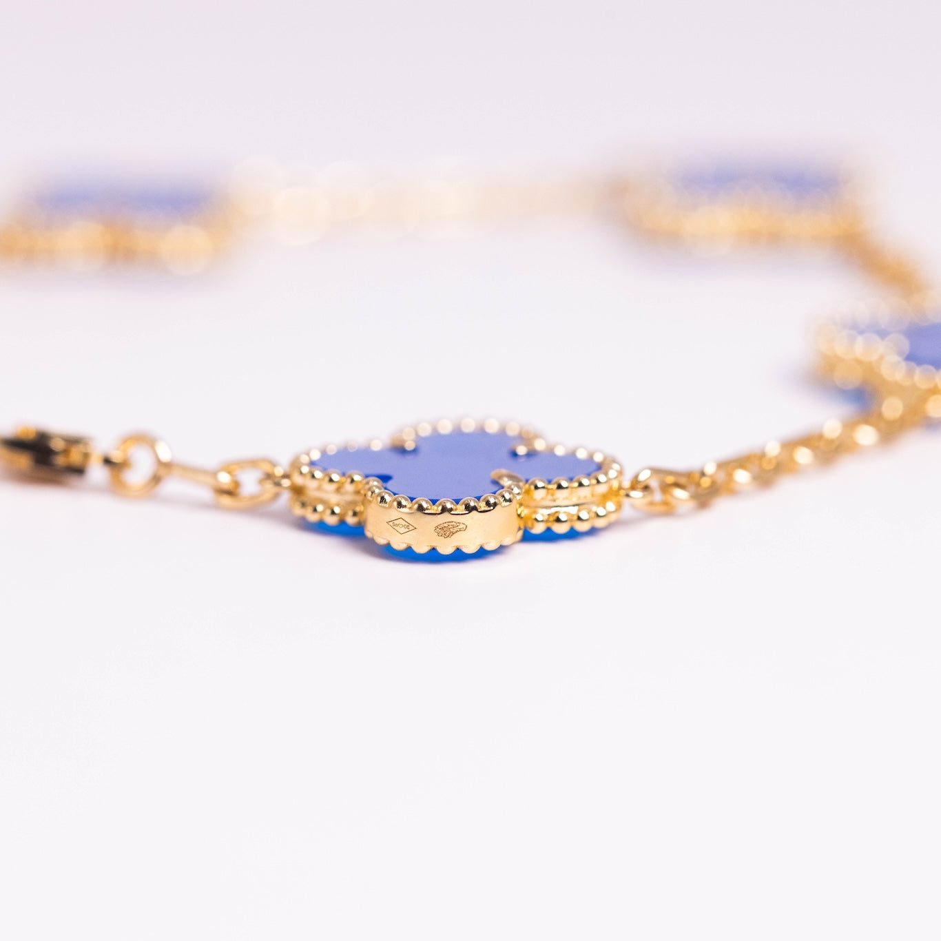 Van Cleef & Arpels Pulsera Vintage Alhambra 5 Motivos Ágata Oro amarillo de 18 quilates