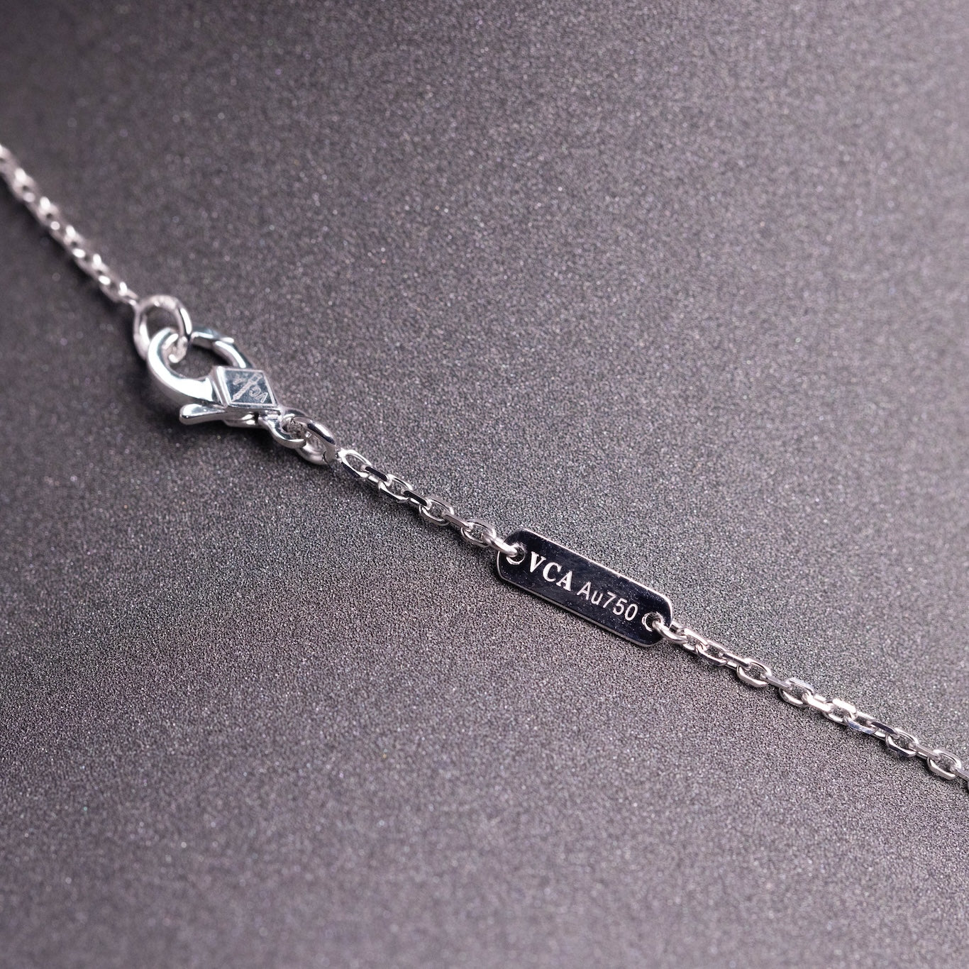 Van Cleef & Arpels Vintage Alhambra Pendant Full Diamonds 18K White Gold