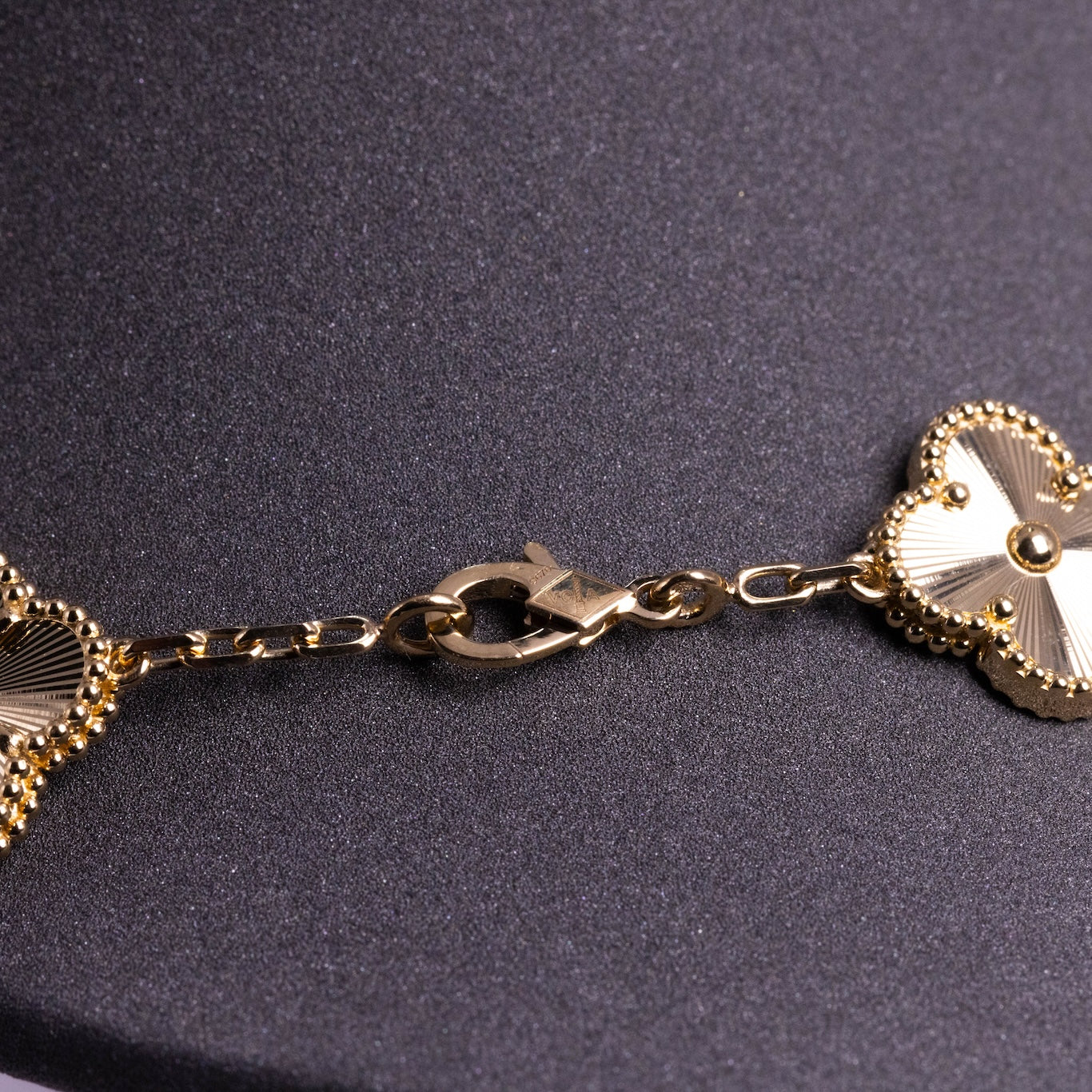 Van Cleef & Arpels Vintage Alhambra Necklace 10 Motifs 18K Yellow Gold