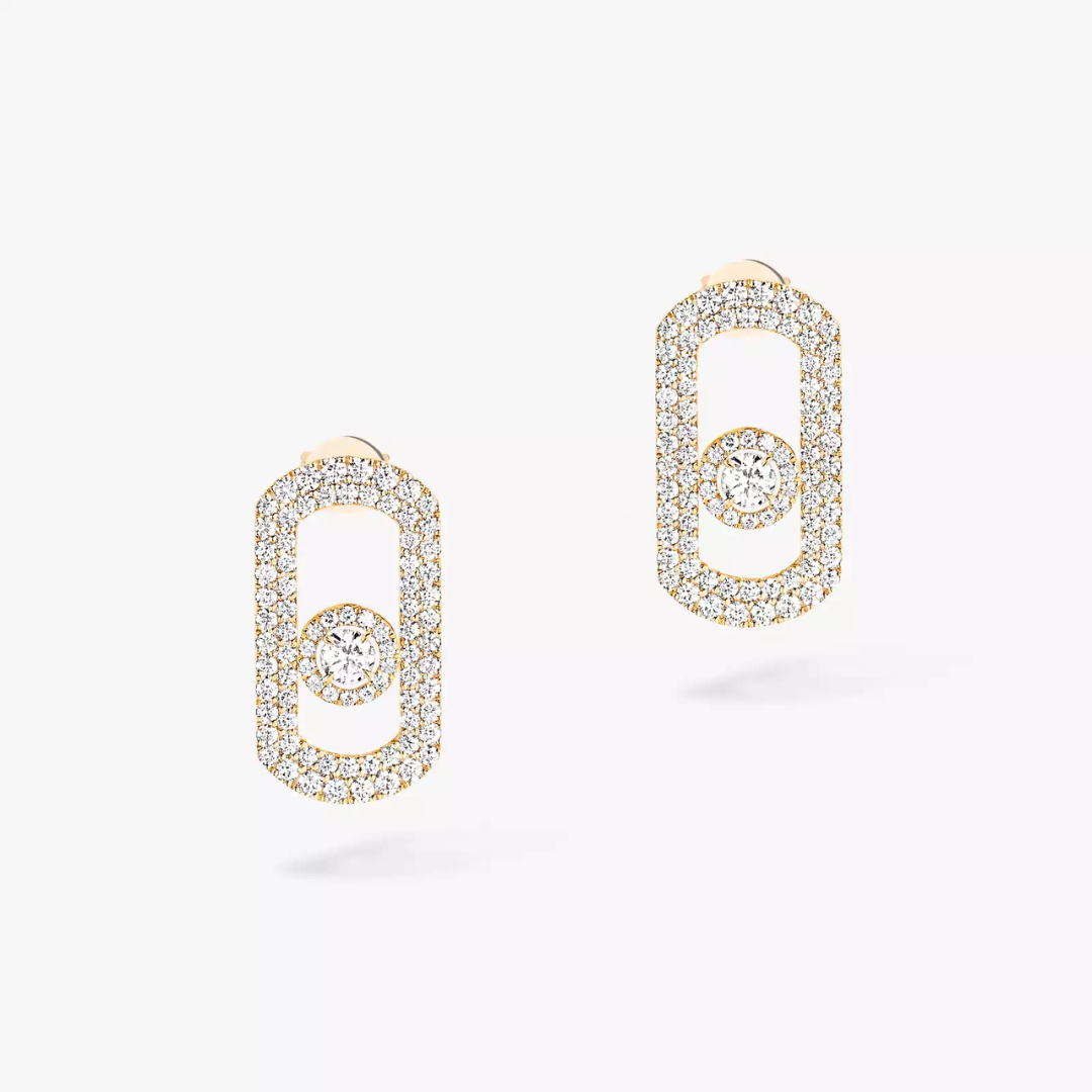So Move Pavé Diamond Earrings 18ct Gold