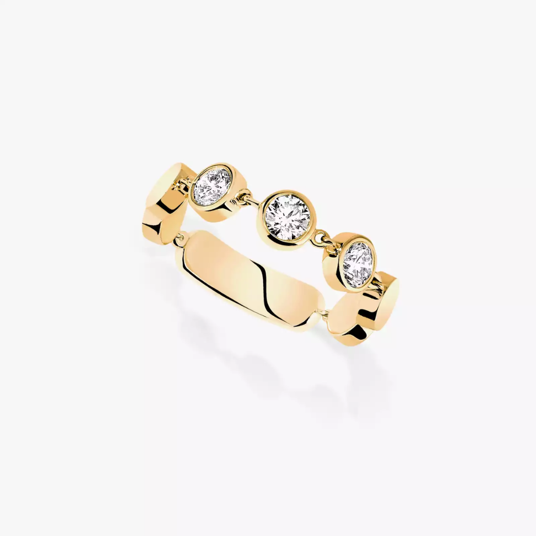 D-Vibes Large Diamond ring 18ct Gold