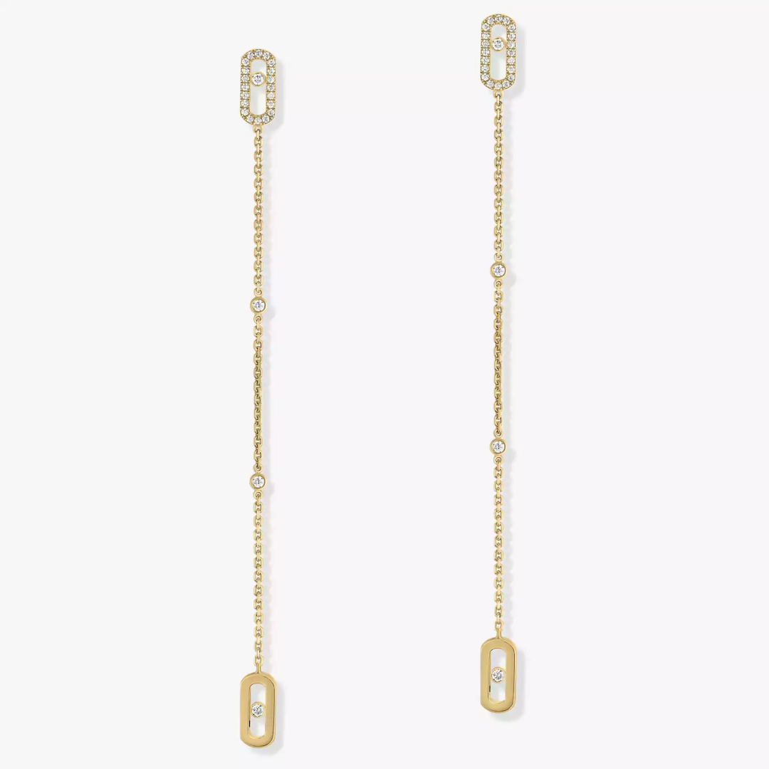 Move Uno Pendant Diamond Earrings 18ct Gold