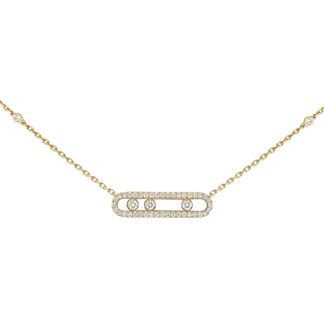 Baby Move Pavé Diamond Necklace 18ct Gold