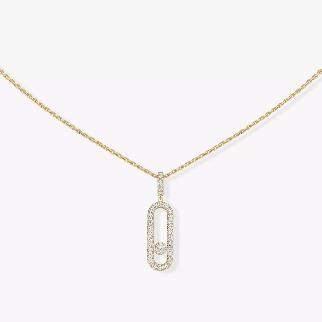 Move Uno Pavé Large Diamond Necklace 18ct Gold