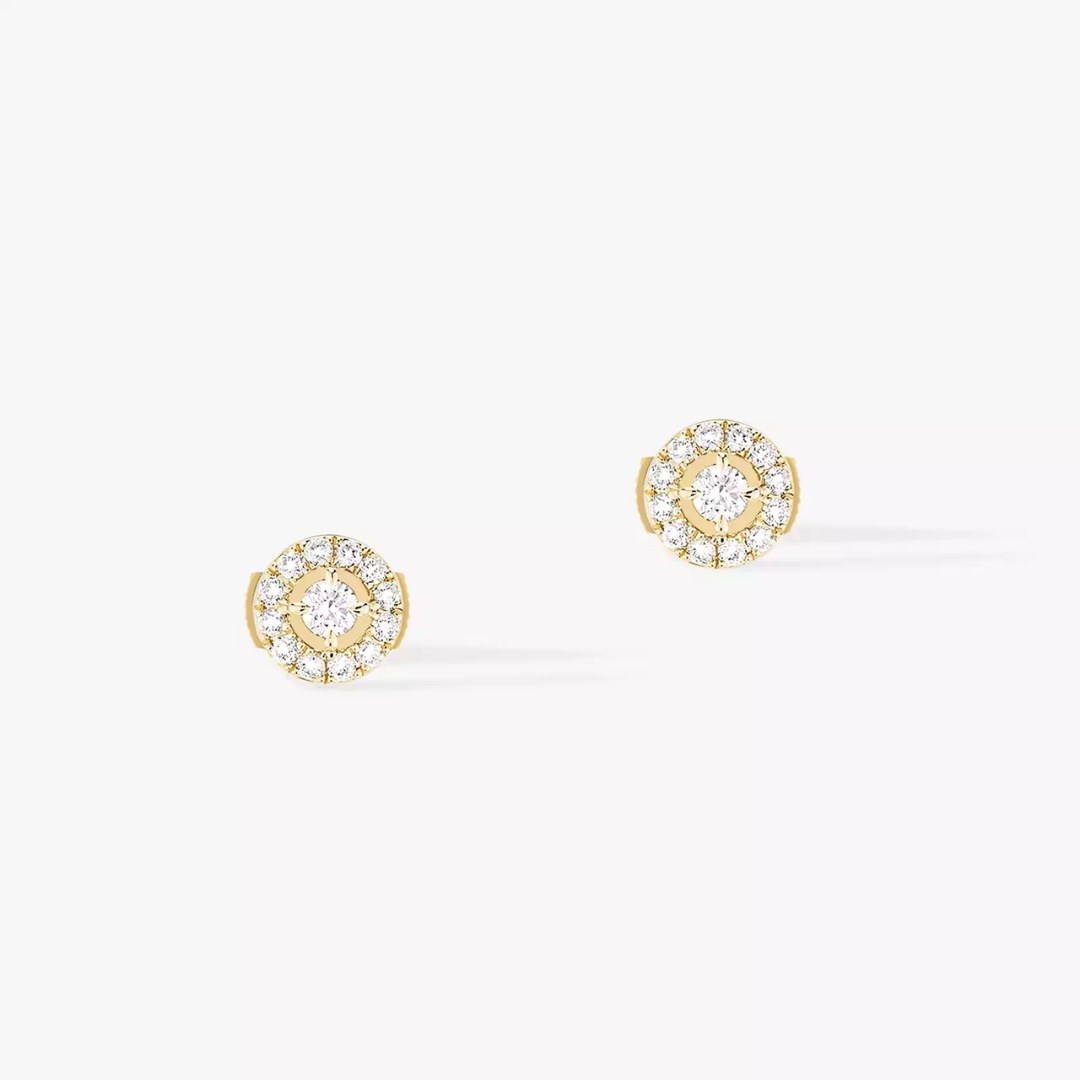 Joy Round Diamond Earrings 18ct Gold