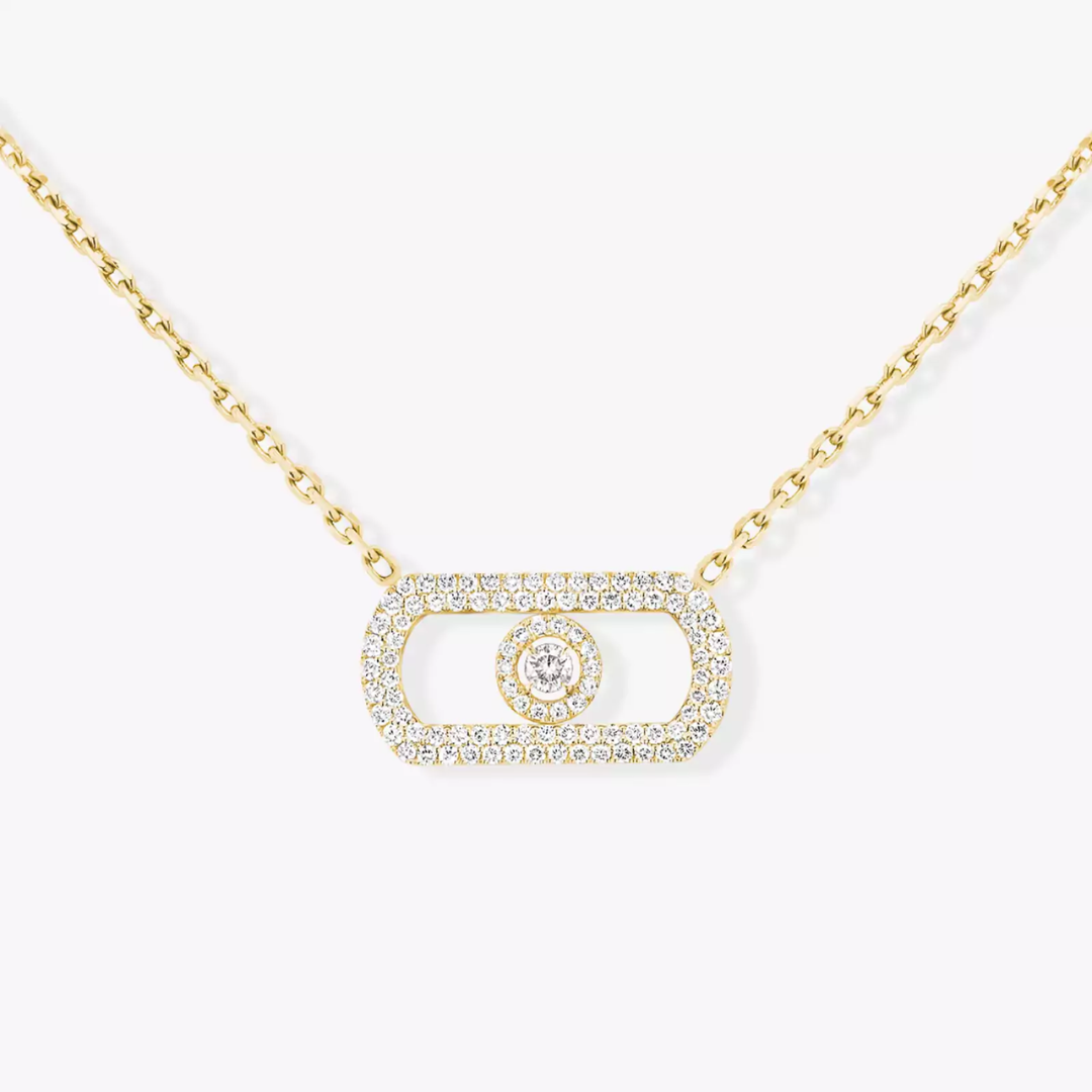 So Move Pavé Diamond Necklace 18ct Gold