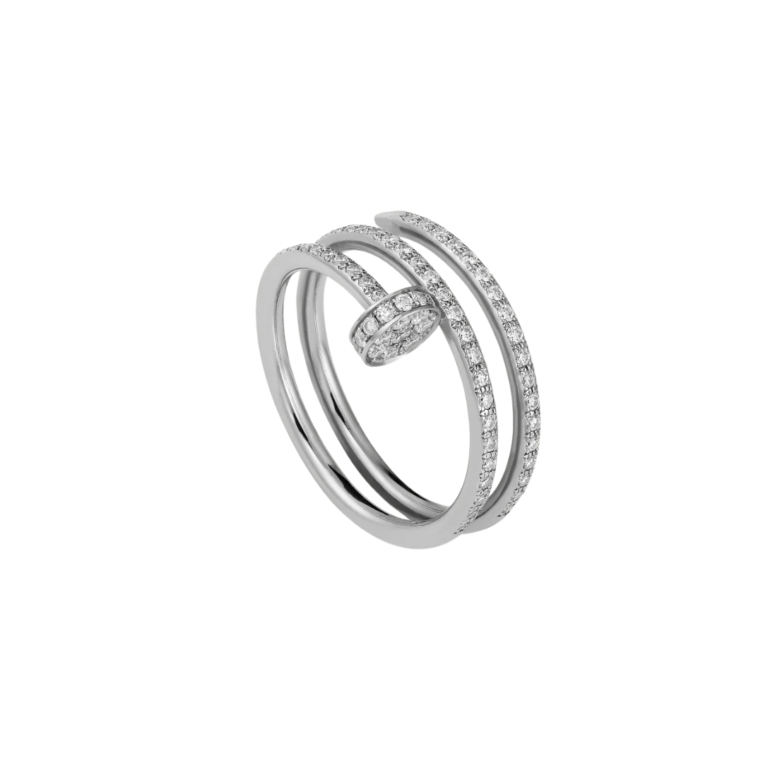 Cartier Juste Un Clou Ring Double Semi-Paved Diamonds 18ct Gold