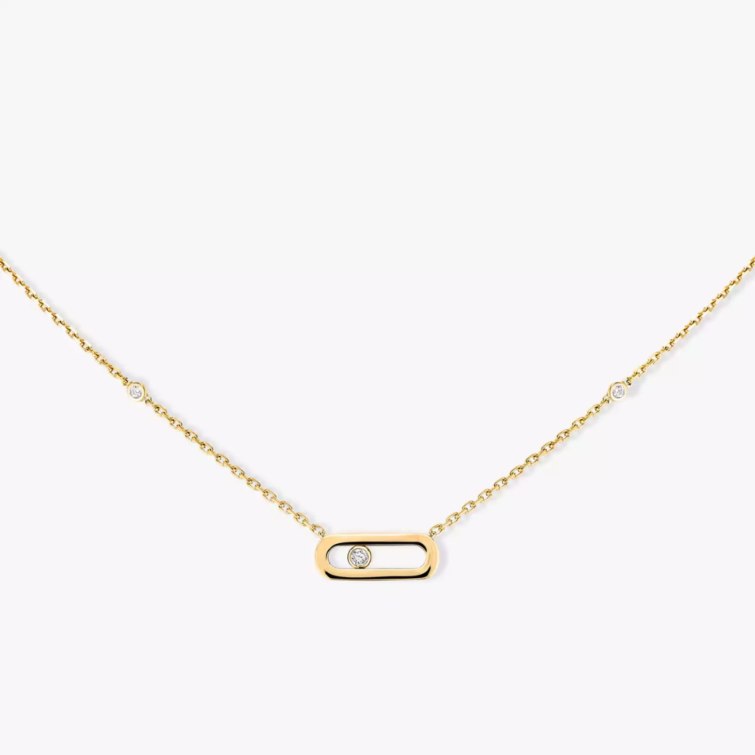 Gold Move Uno Diamond Necklace 18ct Gold