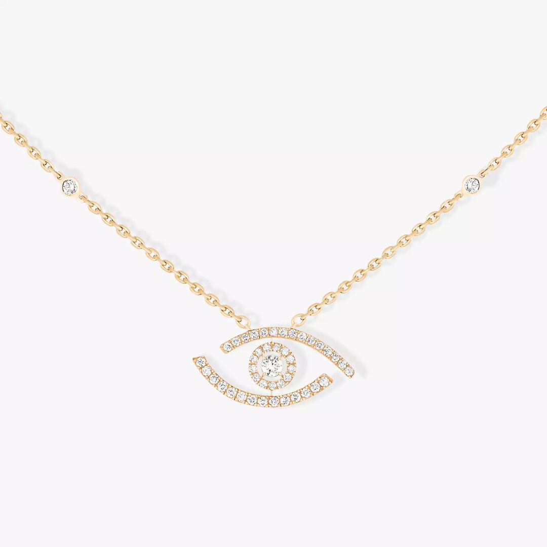 Lucky Eye Pavé Necklace 18ct Gold