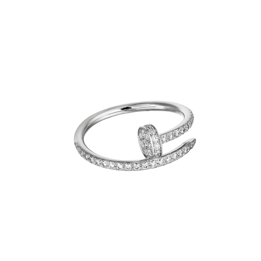Cartier Juste Un Clou Ring Small Semi-Paved Diamonds 18ct Gold