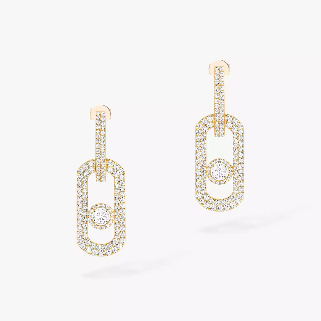 So Move XL Diamond Pavé Pendant Diamond Earrings 18ct Gold