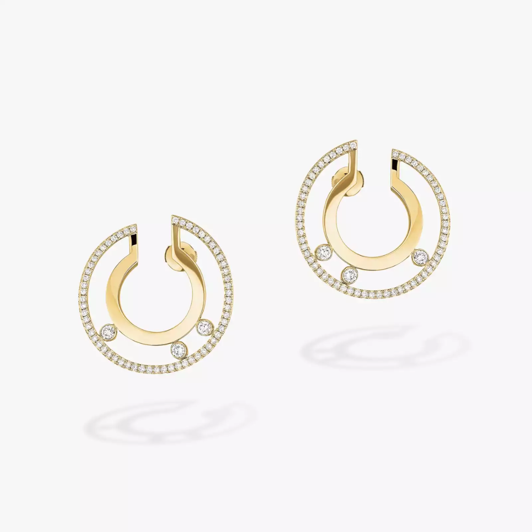 Move Romane Hoop Diamond Earrings 18ct Gold
