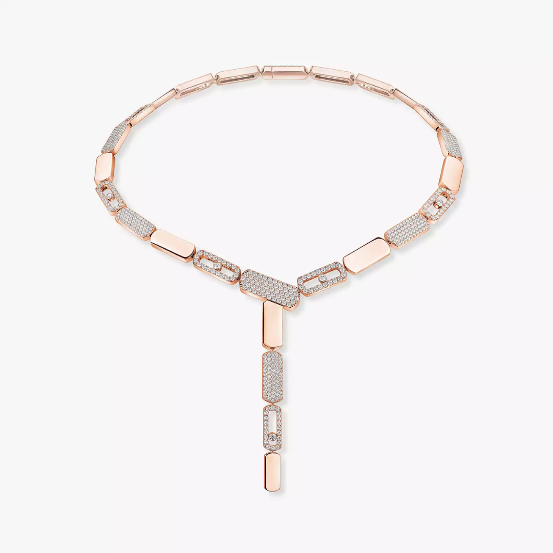 Imperial Move SM Tie Diamond Necklace 18ct Gold