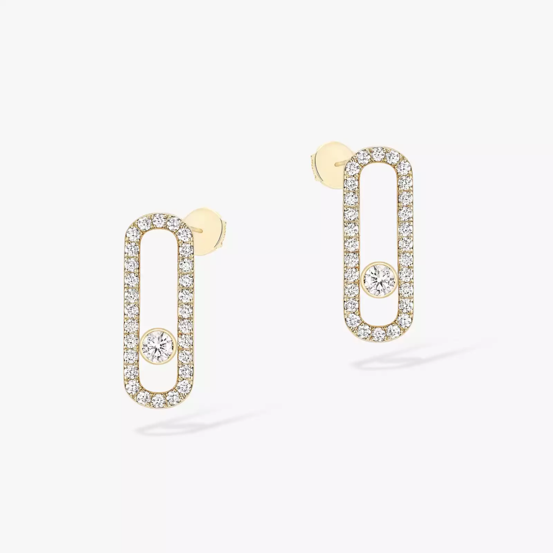 Move Uno Diamond Pavé Earrings 18ct Gold