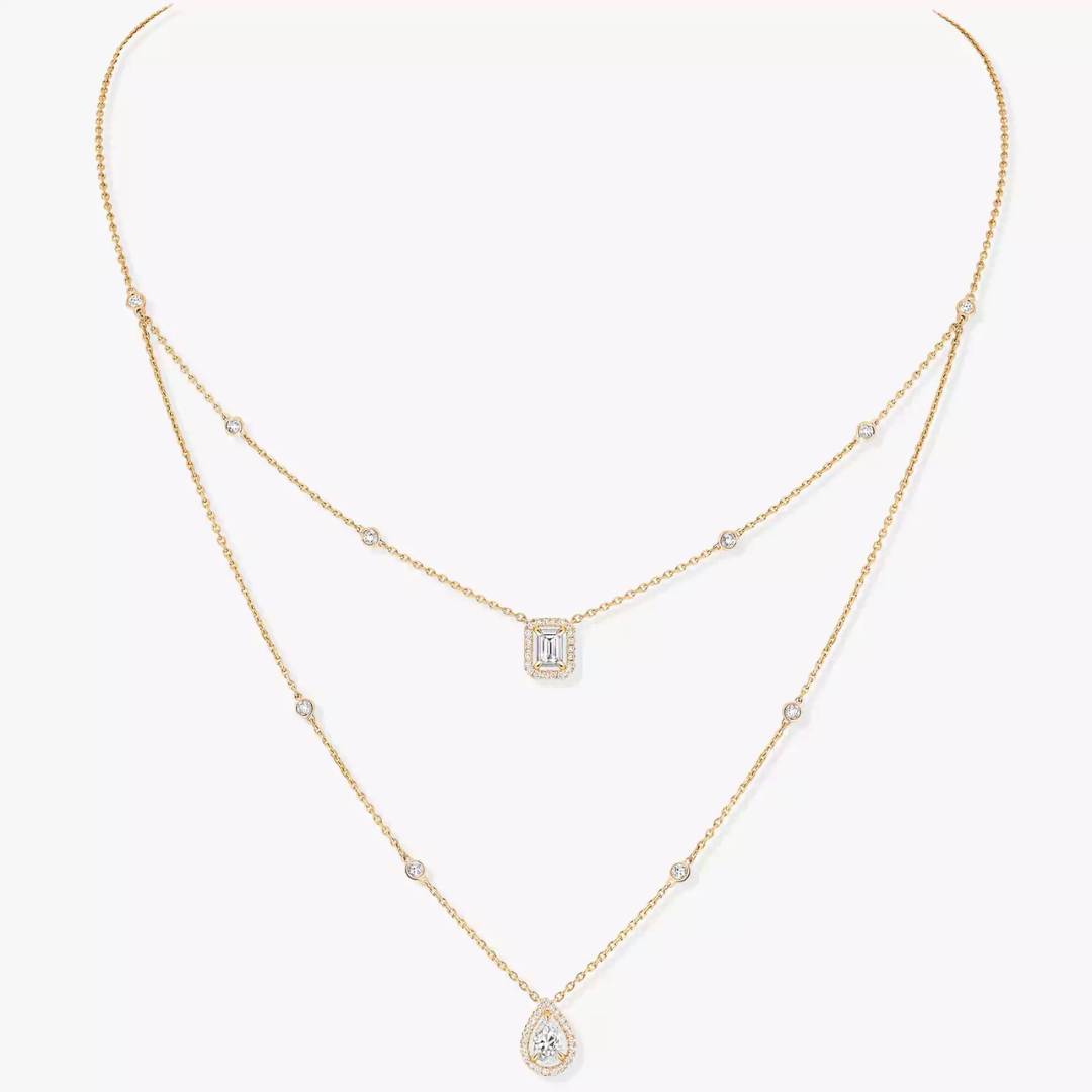 My Twin 2-Row Large Necklace 18ct Gold