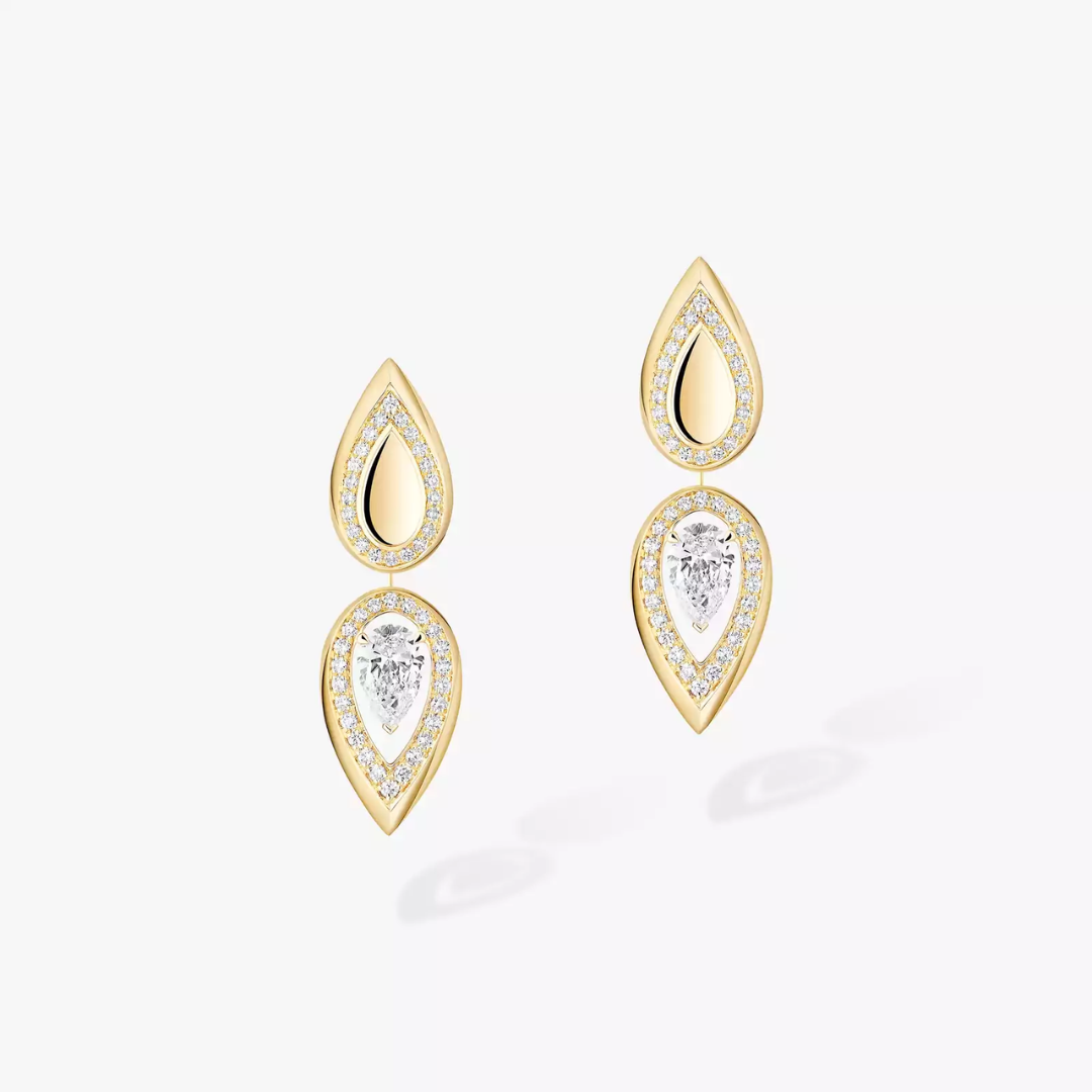 Fiery Diamond Earrings 18ct Gold