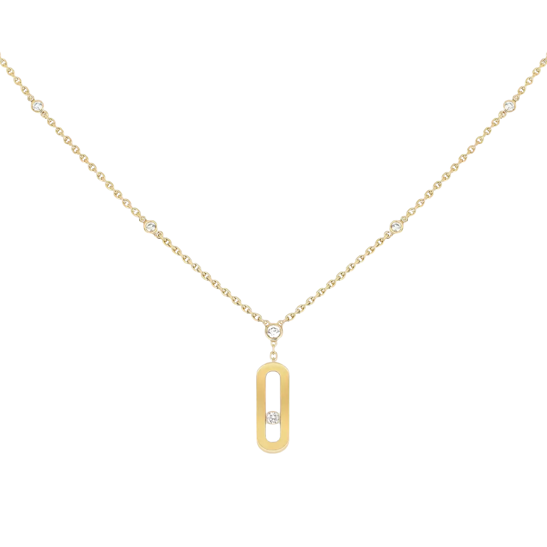 Move Uno Long Necklace 18ct Gold