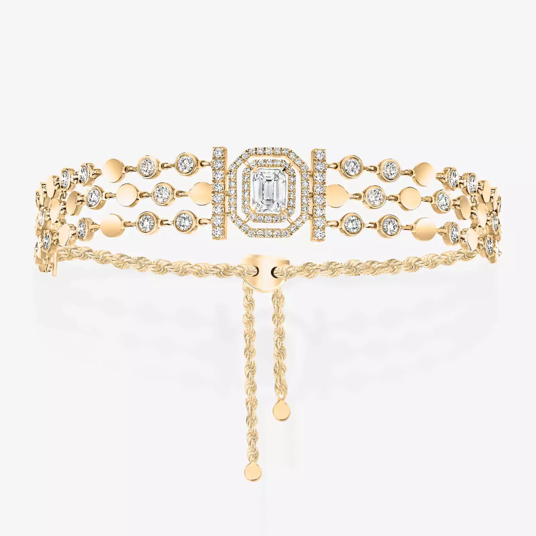 D-Vibes Multi-Row Diamond Bracelet 18ct Gold