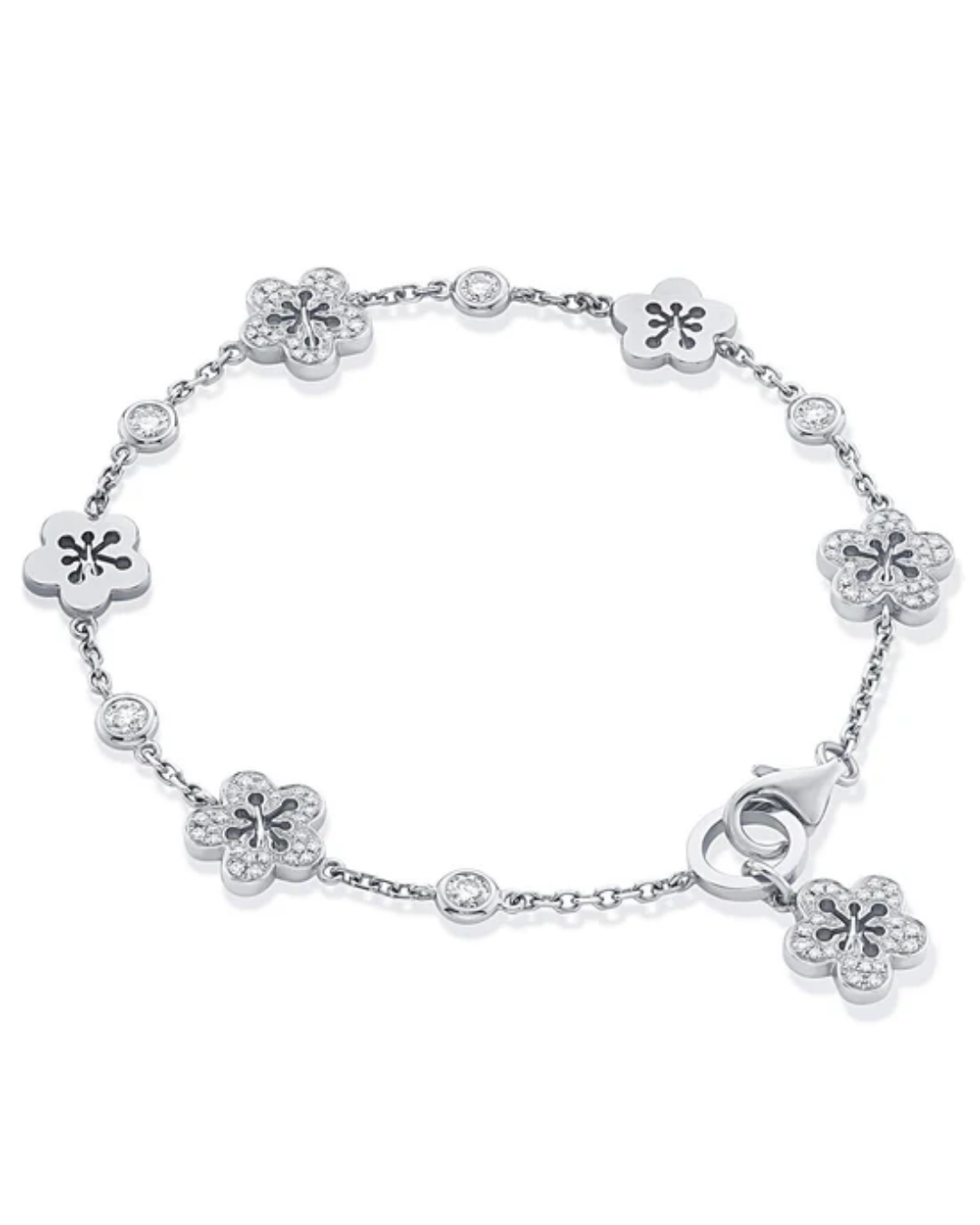 Blossom Gold Diamond Charm Bracelet