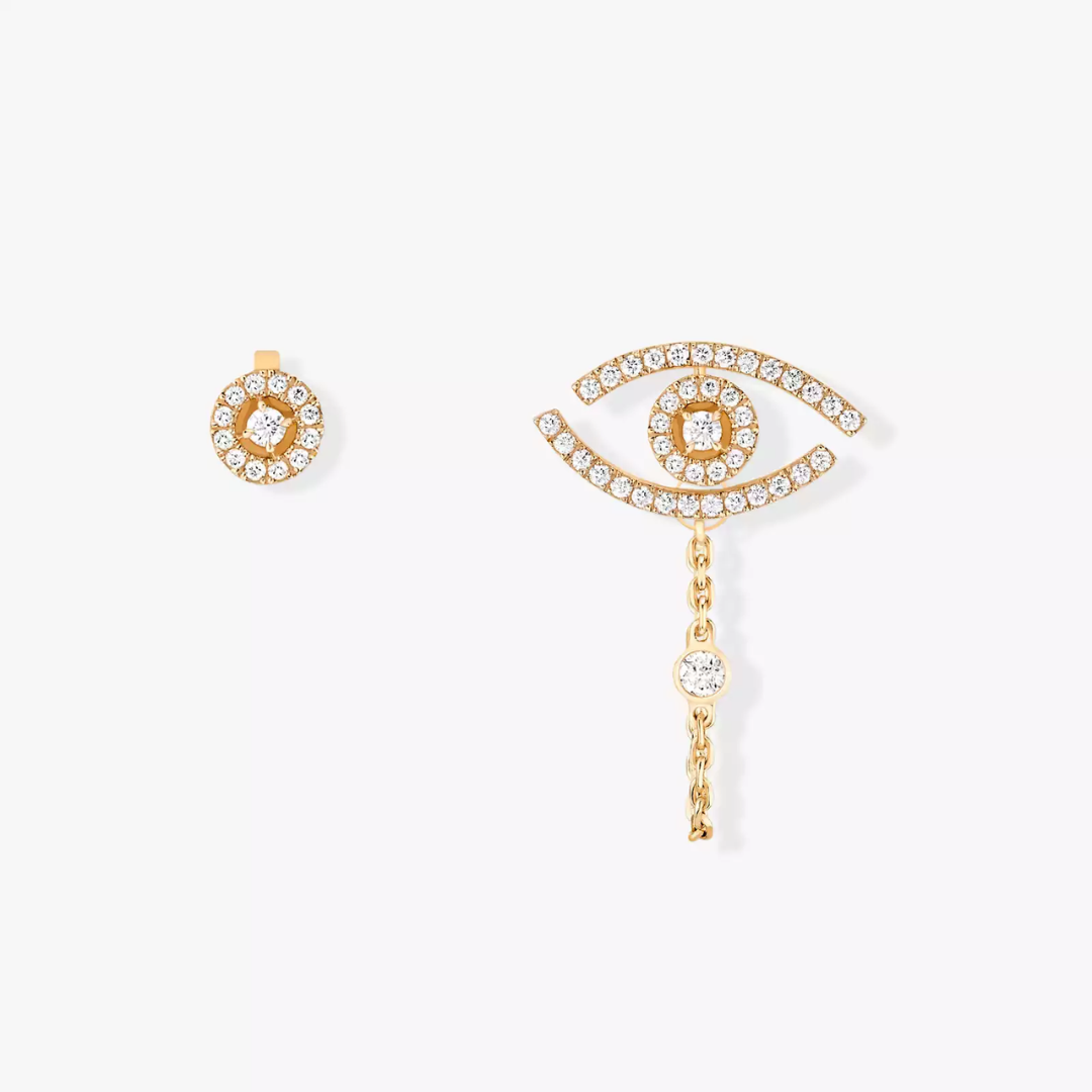 Lucky Eye Diamond Pavé Earrings 18ct Gold