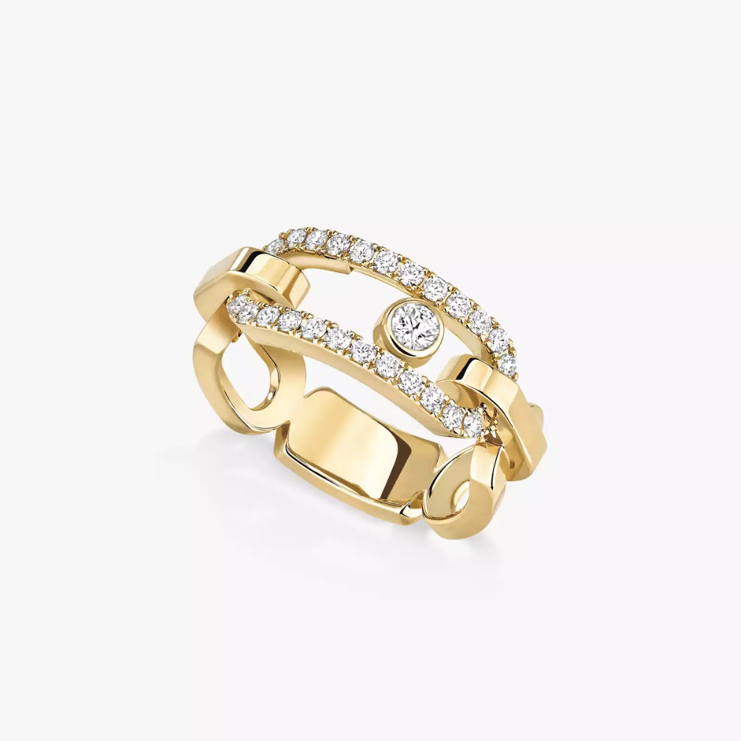 Move Link Diamond Ring 18ct Gold